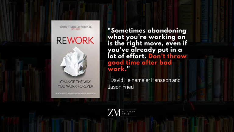 Rework : Change the Way You Work Forever by  Jason Fried and David Heinemeier Hansson